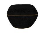 Kayoom , Schwarz, Goldfarben , Textil , 42.5 cm , Wohnzimmer, Hocker, Hocker