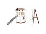 Möbelix , Braun, Grau, Weiß , Holz, Kunststoff , 356.6x241.9x349 cm , EN 71, CE, FSC 100% ,