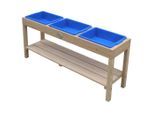 Möbelix , Blau, Braun , Holz, Kunststoff , Hemlocktanne , 124x50x27 cm , EN 71, CE, FSC 100% ,