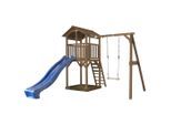 Möbelix , Blau, Braun , Holz , Zeder , 284x242x349 cm , Fsc, EN 71 , Spielwaren, Outdoorspielzeug, Spieltürme