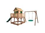 Möbelix , Braun, Grün , Holz , Hemlocktanne , 613x291x277 cm , EN 71, CE, FSC 100% , Spielwaren, Outdoorspielzeug, Spieltürme