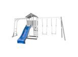 Möbelix , Blau, Grau, Weiß , Holz , Zeder , 519x241.9x349 cm , TÜV-geprüft, Fsc, EN 71 , Spielwaren, Outdoorspielzeug, Spieltürme