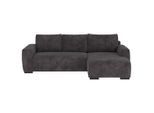 Mid.you , Schwarz , Textil , seitenverkehrt montierbar, L-Form , 252x170 cm , Liegefunktion , Wohnzimmer, Sofas & Couches, Wohnlandschaften, Ecksofas