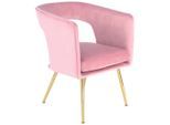 Kayoom , Rosa , Metall , 60x77x63 cm , Esszimmer, Esszimmerstühle, Polsterstühle