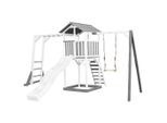 Möbelix , Grau, Weiß , Holz, Kunststoff , 446x241.9x349 cm , EN 71, CE, FSC 100% , Spielwaren, Outdoorspielzeug, Spieltürme