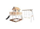 Möbelix , Braun, Grau, Weiß , Holz , Hemlocktanne , 613x291x277 cm , EN 71, CE, FSC 100% , Spielwaren, Outdoorspielzeug, Spieltürme