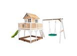 Möbelix , Braun, Grün, Weiß , Holz , Hemlocktanne , 613x291x277 cm , EN 71, CE, FSC 100% , Spielwaren, Outdoorspielzeug, Spieltürme