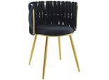 Kayoom , Schwarz , Metall , 57x80x53 cm , Esszimmer, Esszimmerstühle, Polsterstühle