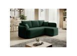 P & B , Grün , Textil , L-Form , 206x150 cm , Made in EU , Wohnzimmer, Sofas & Couches, Wohnlandschaften, Ecksofas