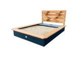 Möbelix , Anthrazit, Braun , Holz , Hemlocktanne , 114.5x58.5x91.5 cm , FSC 100% , hoher Rand, Sitzfläche , Spielwaren, Outdoorspielzeug, Sand- & Wasserspielzeug, Sandkasten