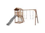 Möbelix , Braun, Grau , Holz, Kunststoff , 356.6x241.9x349 cm , EN 71, CE, FSC 100% , Spielwaren, Outdoorspielzeug, Spieltürme