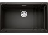 Granitspüle BLANCO "ETAGON 700-U", schwarz, B:46cm H:21cm T:73cm, Verbundwerkstoff, Küchenspülen, zum wechselseitigen Einbau geeignet, inklusive 2 ETAGON-Schienen