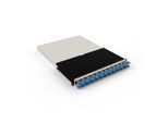 Patchbox patchbox.one Kabeleinzugssystem 30RU/OS2 (1,8 m) mit 24 Kassetten, LWL OS2, LC-SC, Kabel blau