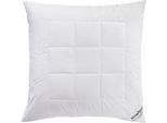Kunstfaserkopfkissen SCHLAFGUT "Premium Kissen", weiß, B:80cm L:80cm, Bezug: 100% Baumwolle. Füllung: 100% Polyester, Kopfkissen, Klimaregulierung durch Hollofil Allerban-Füllfasern