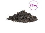 VidaXL Vulkangestein Schwarz 1-2 cm 25 kg