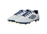 Umbro Heren Tocco IV Club FG Voetbalschoenen (Wit/Poseidon/Blazing Geel)