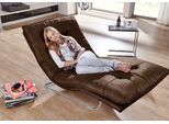 Relaxliege W.SCHILLIG "daily dreams", braun (chocolate s37), B:95cm H:91cm T:170cm, Stoff S37 (100% Polyester), Sofas, Relaxliege, in Waffelkissen-Optik, wahlweise mit Motor, Freischwingergestell