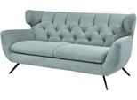 2,5-Sitzer 3C CANDY "Beatrice, extravagantes Megasofa, bequem, Küchensofa, Breite 200cm", blau (bleu), B:200cm H:94cm T:95cm, 88% Polyester, 12% Polyacryl, Sofas, 2 5-Sitzer, mit Rückensteppung im Rautenmuster, in Samt Optik oder in Breitcord
