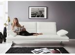 2,5-Sitzer W.SCHILLIG "broadway Designsofa mit hohem Sitzkomfort", weiß (weiß z59), B:236cm H:94cm T:96cm, Longlife Xtra-Leder Z59: Glattleder mit modischer Prägung. Hautstärke 0, 9 - 1, 1 mm, Sofas, 2 5-Sitzer, Sitztiefenverstellung, Kopfteil- & Seitenteilverstellung, Breite 236cm