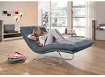 Relaxliege W.SCHILLIG "daily dreams", blau (blau z69), B:95cm H:91cm T:170cm, Longlife Xtra-Leder Z69: Das feinnarbige, gedeckte Softleder Z69 besticht durch seine außergewöhnliche Weichheit im trendigen »Vintage-Look«, Hautstärke 0, 9 - 1, 1 mm, Sofas, Relaxliege, in Waffelkissen-Optik, wahlweise mit Motor, Freischwingergestell