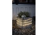 KONSTSMIDE LED-Lichterschlauch "Ganzjahr aussen", transparent, Dioden 96 Stk. Flammen 96 Stk., Gesamtlänge 6,5m, Lichterketten, 6 m, mit Lichtsensor und 6h und 9h Timer, 96 warm weiße Dioden, LED-Lichterschlauch