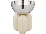 Schale GILDE "Deko-Schale Lille creme", creme, B:20,5cm H:26cm T:20,5cm Ø:20,5cm, Eisen, Schüsseln, Schale