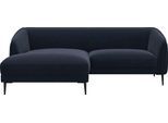 Ecksofa FLEXLUX "Belle Designsofa, bequem durch Kaltschaum im Sitz", blau (royal blau), B:218cm H:74cm T:149cm, 100% Polyester, Sofas, Ecksofa, Skandinavisches Design, In hochwertiger Verarbeitung, B/T 218/149 cm