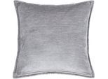 Dekokissen DONE. "Fame", silber (silber, meliert), B:45cm H:1cm L:45cm, Polyester, Dekokissen_Sitzkissen_Kissenhüllen, Dekokissen, Hohe Lichtreflektion