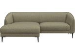 Ecksofa FLEXLUX "Belle Designsofa, bequem durch Kaltschaum im Sitz", grün (fall grün), B:218cm H:74cm T:149cm, 62% Polyester/17%Cotton/14%Viscose/7%linen, Sofas, Ecksofa, Skandinavisches Design, In hochwertiger Verarbeitung, B/T 218/149 cm