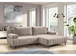 Ecksofa EXXPO - SOFA FASHION "Cambria, B/T: 262/171 cm, hochbeiniges, modernes Design", beige, B:262cm H:93cm T:171cm, Sofas, Ecksofa, inkl. Bettfunktion und Bettkasten, 15 cm bodenfrei, L-Form