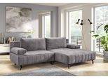 Ecksofa EXXPO - SOFA FASHION "Cambria, B/T: 262/171 cm, hochbeiniges, modernes Design", grau (cappucino), B:262cm H:93cm T:171cm, Sofas, Ecksofa, inkl. Bettfunktion und Bettkasten, 15 cm bodenfrei, L-Form