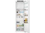 SIEMENS Einbaukühlschrank "KI82LVFE0", Energieeffizienz: E, silber (weiß), Rechtsanschlag, wechselbar, Kühlschränke, Praktische Schublade für Obst & frische Lebensmittel - freshBox, Einbaukühlschrank