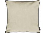 Dekokissen APELT "Ruby" Gr. 1, beige (beige, unifarben), B:46cm H:1cm L:46cm, Polyester, Dekokissen_Sitzkissen_Kissenhüllen, Kissenhülle ohne Füllung, 1 Stück