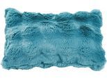 Dekokissen DONE. "Aura", aqua, unifarben, B:30cm L:50cm, Polyester, Dekokissen_Sitzkissen_Kissenhüllen, 3D Wellenstruktur