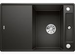 Granitspüle BLANCO "AXIA III 45 S-F", schwarz, B:50cm H:19cm T:77cm, Verbundwerkstoff, Küchenspülen, inklusive gratis Esche-Compound-Brückenschneidebrett