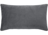 Dekokissen PAD "Elegance", grau (grau, unifarben), B:25cm H:2cm L:50cm, Polyester, Dekokissen_Sitzkissen_Kissenhüllen, Design als Basic, aus Samt, elegante Optik