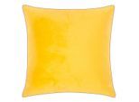 Dekokissen PAD "Elegance", gelb (gelb, unifarben), B:50cm H:2cm L:50cm, Polyester, Dekokissen_Sitzkissen_Kissenhüllen, Design als Basic, aus Samt, elegante Optik