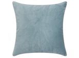 Dekokissen PAD "Elegance", blau (sky, unifarben), B:40cm H:2cm L:40cm, Polyester, Dekokissen_Sitzkissen_Kissenhüllen, Design als Basic, aus Samt, elegante Optik