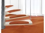 Stufenmatte DEKOWE "Mara S2", orange (terra), B:25cm H:5mm L:65cm, Sisal, Teppiche, 100% Sisal, große Farbauswahl, selbstklebend, auch als Set 15 Stück