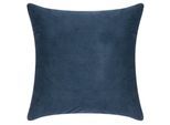 Dekokissen PAD "Elegance", blau (marine, unifarben), B:50cm H:2cm L:50cm, Polyester, Dekokissen_Sitzkissen_Kissenhüllen, Design als Basic, aus Samt, elegante Optik