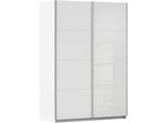 Schwebetürenschrank RAUCH "Kleiderschrank Schrank KinderzimmerSUBITO", weiß (weiß, weißglas), B:136cm H:197cm T:61cm, Holzwerkstoff, Schränke, Schwebetürenschrank, Schlafzimmer Glasfront Breiten 136 & 181 Höhe 197 cm - MADE IN GERMANY