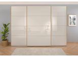Schwebetürenschrank RAUCH "Kleiderschrank Schrank Garderobe KOLUNA mit hochwertiger Glasfront", beige (eiche artisan, glas beige (champagner)), B:315cm H:210cm T:62cm, Holzwerkstoff, Schränke, Schwebetürenschrank, Breiten 203/271/315/360 cm Höhen 210/229 cm MADE IN GERMANY