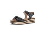 Plateausandaletten GABOR "Plateau Sandale", Damen, Gr. 38, schwarz, Schuhe