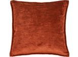 Dekokissen DONE. "Fame", orange (rust, meliert), B:60cm H:1cm L:60cm, Polyester, Dekokissen_Sitzkissen_Kissenhüllen, Hohe Lichtreflektion