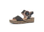 Plateausandaletten GABOR "Plateau Sandale", Damen, Gr. 35, schwarz, Schuhe