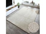 Wollteppich THEKO "Gabbeh Uni, Handgefertigt, meliert, auch als Läufer erhältlich, Wolle" Gr. 7, beige (natur), B:240cm H:14mm L:340cm, Wolle, Teppiche, Schlafzimmer, Wohnzimmer, Esszimmer, auch als Läufer oder rund