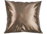 Dekokissen DONE. "Cosmo", taupe, unifarben, B:50cm L:50cm, Obermaterial: 50% Polyamid, 50% Polyurethan, Dekokissen_Sitzkissen_Kissenhüllen, Futuristisch schimmernder Stoff
