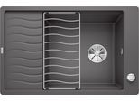 Granitspüle BLANCO "ELON XL 6 S-F", grau (felsgrau), B:49cm H:19cm T:77cm, Verbundwerkstoff, Küchenspülen, erhältlich in mehreren Farben, inklusive gratis Edelstahl-Tropfgitter