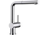 Küchenarmatur BLANCO "LINUS-S-F", grau (chrom), B:11cm H:28,4cm T:26,6cm, Messing, Armaturen, Niederdruck, mit herausnehmbarer Vorfensterarmatur