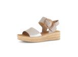 Plateausandaletten GABOR "Plateau Sandale", Damen, Gr. 38, beige, Schuhe